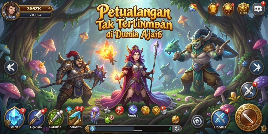 Tangkapan layar utama 365ZK menampilkan gameplay petualangan yang menantang.