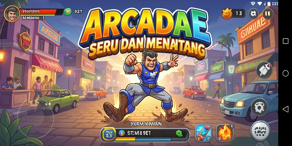 Screenshot gameplay 9ET menampilkan aksi seru dengan karakter unik dan tantangan menarik.