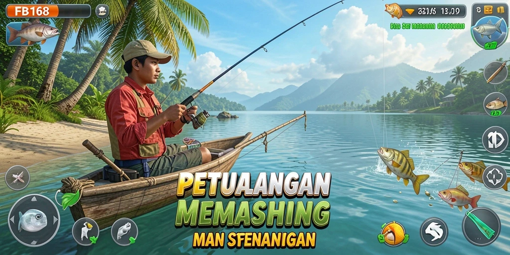 Tampilan screenshot FB168 menampilkan gameplay memancing yang seru dan dinamis.