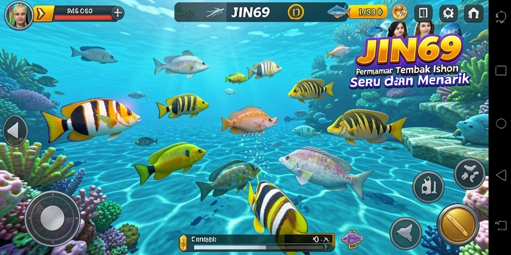 Screenshot gameplay JIN69 menampilkan aksi menembak ikan yang seru.