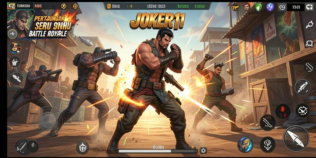 Tampilan gameplay menegangkan dalam JOKER11 saat pemain bertarung untuk bertahan hidup.