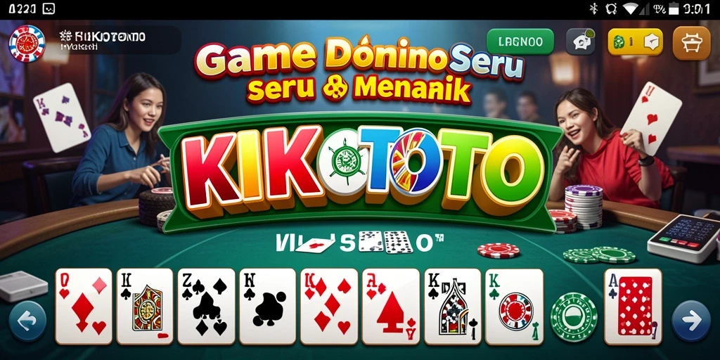 Screenshot gameplay KIKOTOTO menampilkan aksi seru dalam permainan domino.