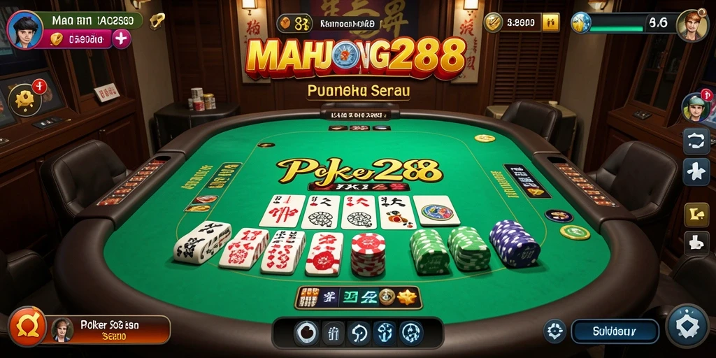 Tampilan menarik dari gameplay Poker di MAHJONG288.