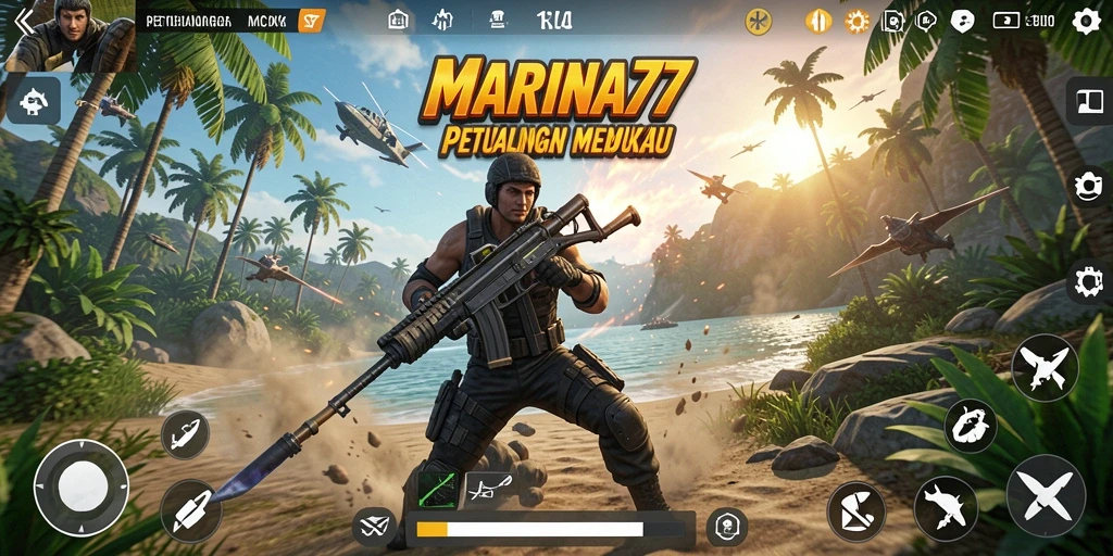 Screenshot gameplay MARINA77 dengan adegan aksi mendebarkan.