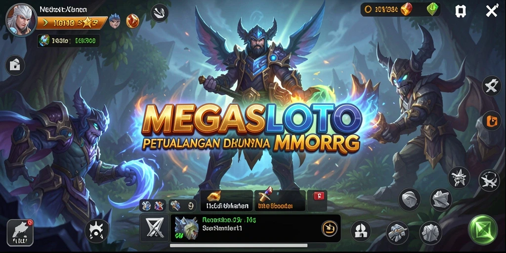 Screenshot MEGASLOTO yang menunjukkan aksi seru dalam gameplay MMORPG.