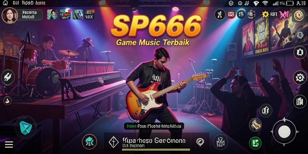Screenshot SP666 menampilkan gameplay musik yang menarik dan interaktif.
