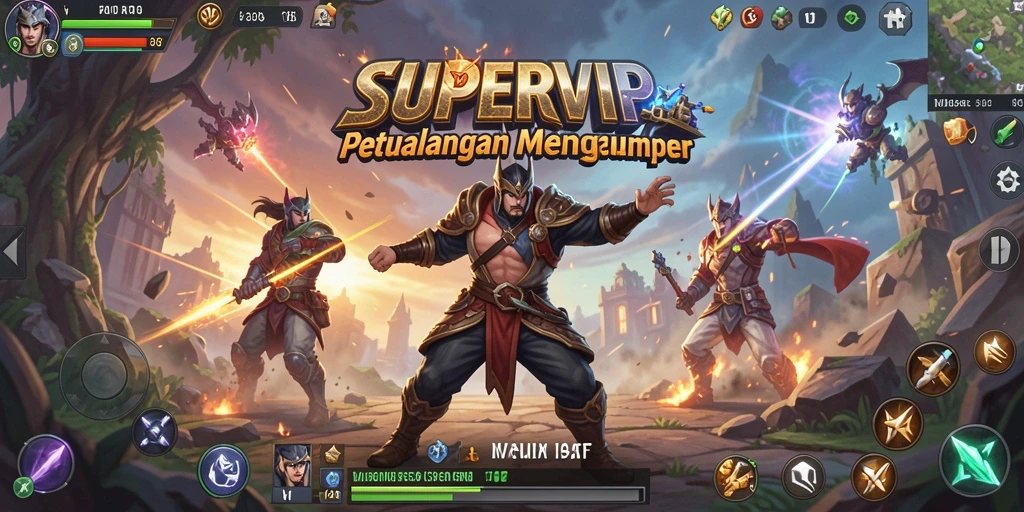 Tampilan aksi menarik dalam permainan ARPG SUPERVIP.