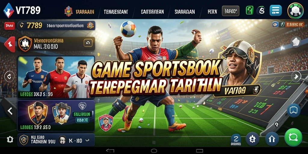 Tampilan antarmuka VT789 saat memasang taruhan olahraga.